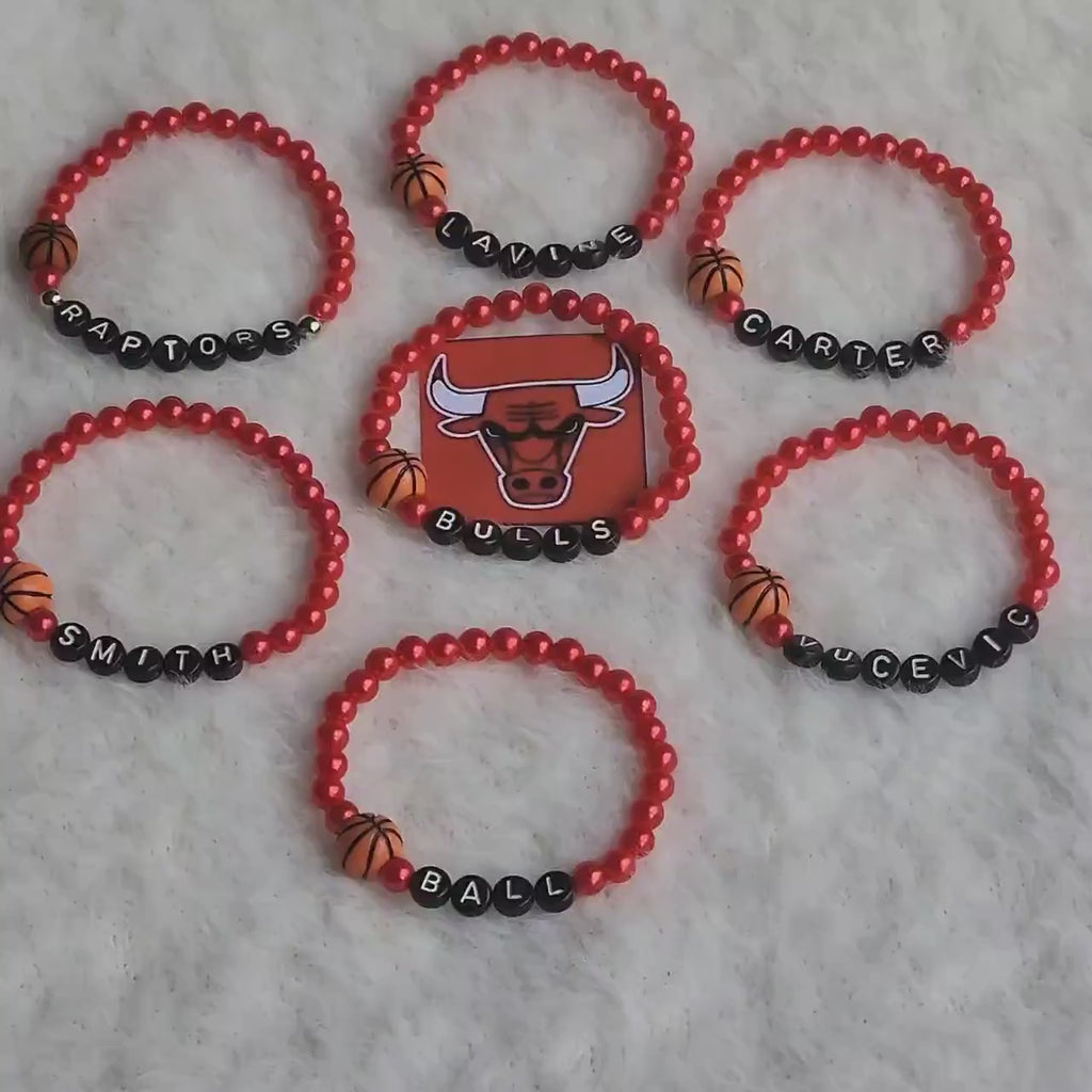 Customizable sports team bracelets designed for players, coaches, and fans, ideal as a thoughtful gift or party favor